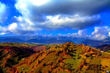 autumn in a mountain area