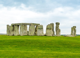 stonehenge in england under Cloudy Sky