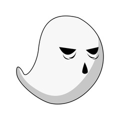 Illustration of Cartoon scary ghost, cute ghost cartoon