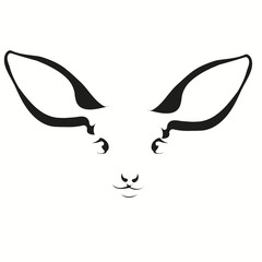 Silhouette of roe deer