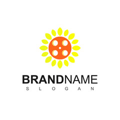 Sun FLower Logo Design Template