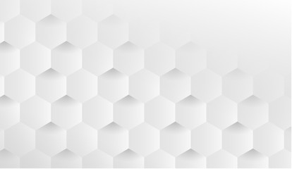 Hexagonal geometric background with cubes. Modern abstraction with lines and points.