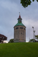 Stavanger Valberget tower, Summer evening in july 2019