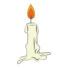 candle light fire flame cartoon