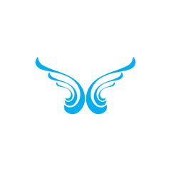 Obraz premium Wing with V letter logo design vector