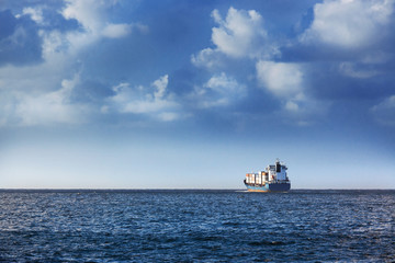 a cargo ship