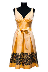 orange female dress
