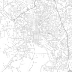Fototapeta na wymiar Columbus, Georgia, USA, bright outlined vector map