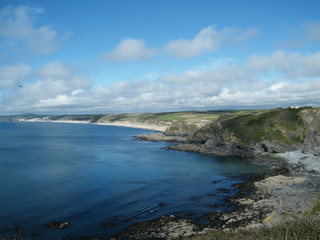 Fototapeta na wymiar Cornish Coastine - Blue Seas