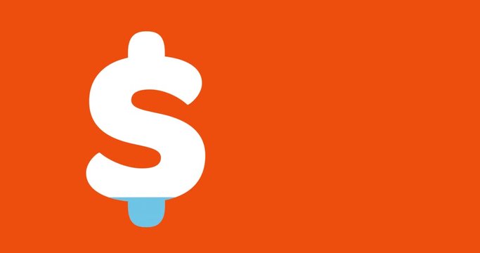 US dollar&Acirc;&nbsp;sign&Acirc;&nbsp;filling up with colour