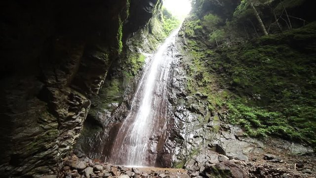 夏の蓼科 醤油樽の滝
