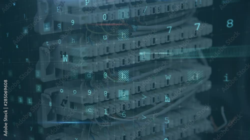 Poster computer server with warning messages in foreground