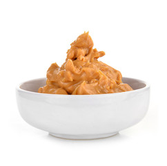 peanut butter on white background