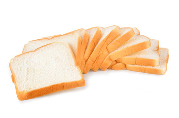 sliced bread isolated on white background