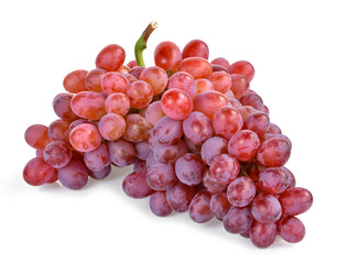 Purple grapes isolated on white