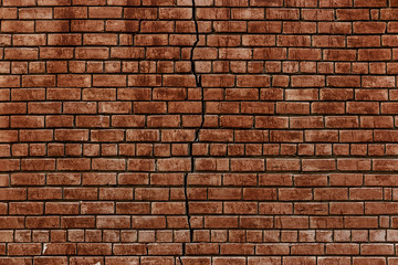 Old red brick wall, rustic texture, design background.