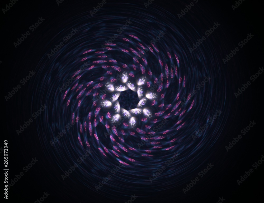 Poster abstract fractal background - computer-generated image. digital art. converging toward the center of