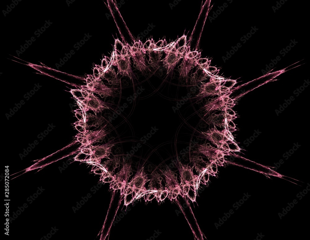 Poster abstract fractal background - computer-generated image. digital art. converging toward the center of
