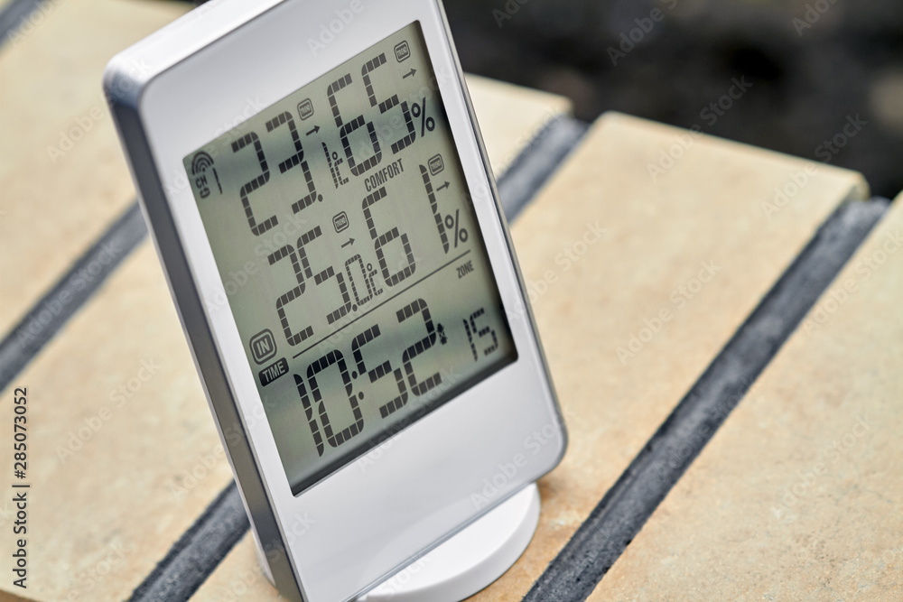 Wall mural best personal weather station device with weather conditions inside and outside. home digital weathe