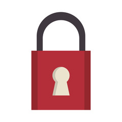 security padlock safety sign cartoon