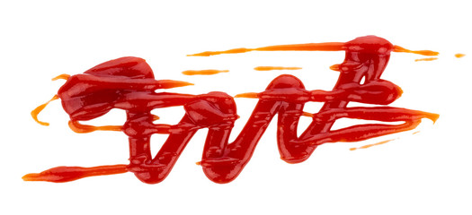 tomato sauce isolated on white background