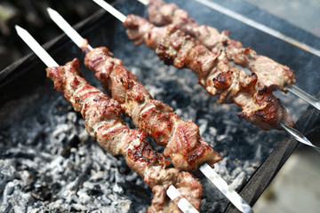 Cooking barbecue pork neck