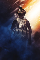 special forces soldier , military concept