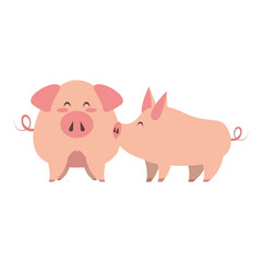cute animals pigs farm cartoon