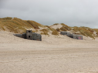 Two German Bunkers at Coast of Denmark