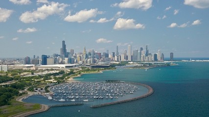 Naklejka premium miami beach view of the city