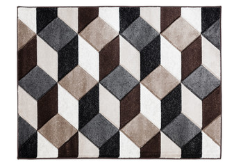 Modern design carpet figured in 3D like cubes pattern