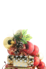 Christmas decoration on white background