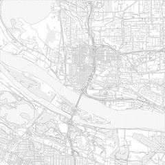 Fototapeta na wymiar Vancouver, Washington, USA, bright outlined vector map