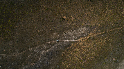 aerial view over fynbos in the western cape of south africa