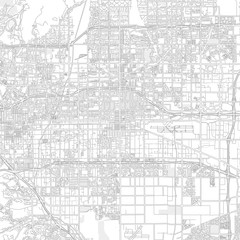 Fototapeta na wymiar Ontario, California, USA, bright outlined vector map