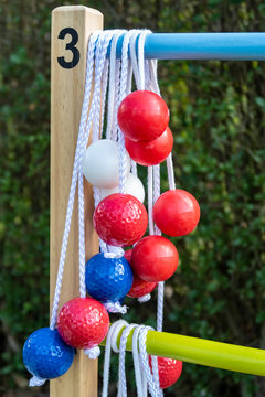 Game Of Ladder Golf Set Up Outdoors In A Garden