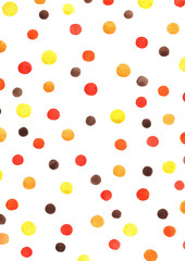 Polka dot watercolor hand painting background for decoration on artwork.
