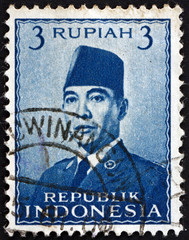 Postage stamp Indonesia 1951 President Sukarno