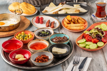 Fototapeta na wymiar Traditional Turkish Breakfast