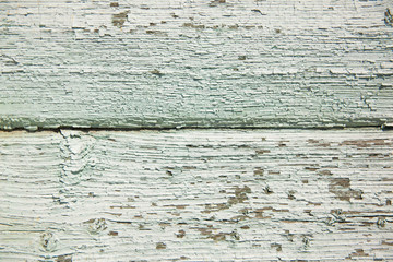 Background texture of old blue painted wooden lining boards wall