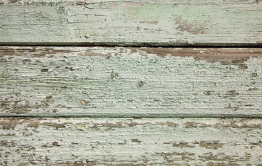 Fototapeta premium Background texture of old blue painted wooden lining boards wall