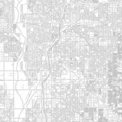Fototapeta na wymiar Peoria, Arizona, USA, bright outlined vector map