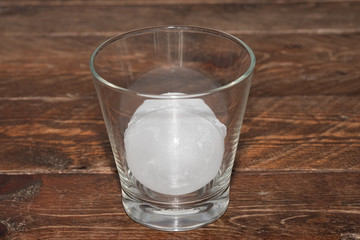 Round ice in a coffee mug
