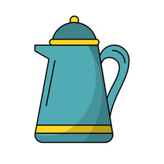 Drink kettle porcelain jar isolated