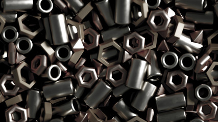 Industrial grunge metal background. 3d illustration, 3d rendering.