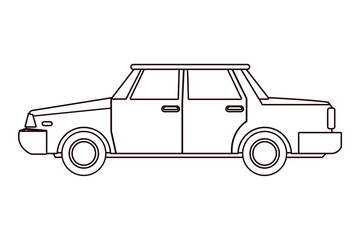 Vintage classic sedan car vehicle in black and white