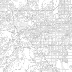 Fototapeta na wymiar Pomona, California, USA, bright outlined vector map