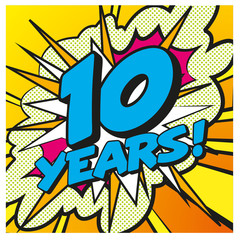 Carte Happy Birthday 10 years 