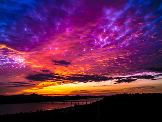 일몰. 한강. 서울. 구름. 난지도공원. 