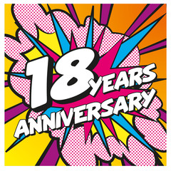Carte Happy Birthday 18 years 